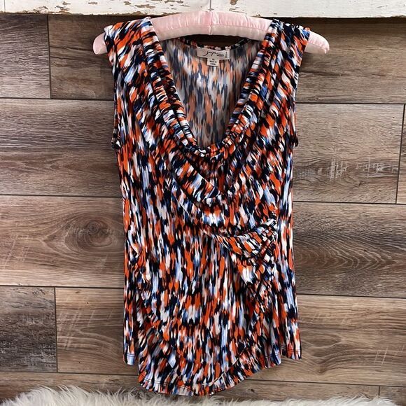 Josephine Studio Ruched Ladies Blouse Top, Size Petite Small, Multicolor - Picture 3 of 6